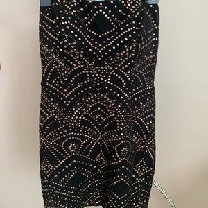 Cocktail dress black and gold bergblossom